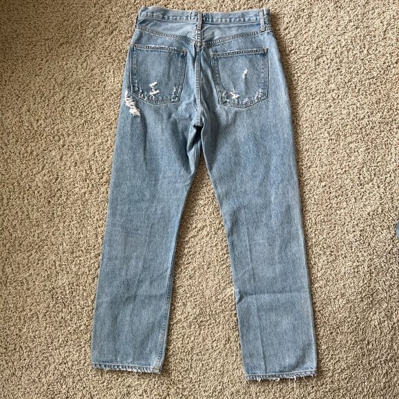 Agolde 90s Jeans High Waisted Distressed Loose Sz 27 - Picture 5 of 10